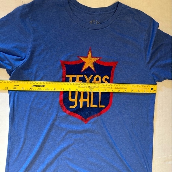Texas Y’all T Shirt in Royal blue Unisex by Tumbleweed Sz- L. Q6 - Picture 7 of 8